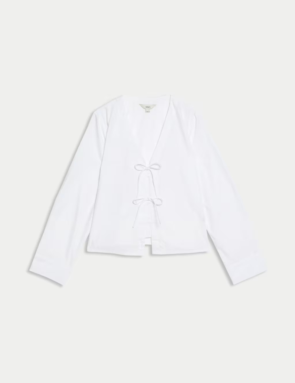 Pure Cotton Tie Front Blouse | Marks & Spencer (UK)