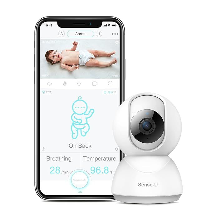 Sense-U Video Baby Monitor with Remote Pan-Tilt-Zoom Camera, 2-Way Talk, Night Vision, Background... | Amazon (US)