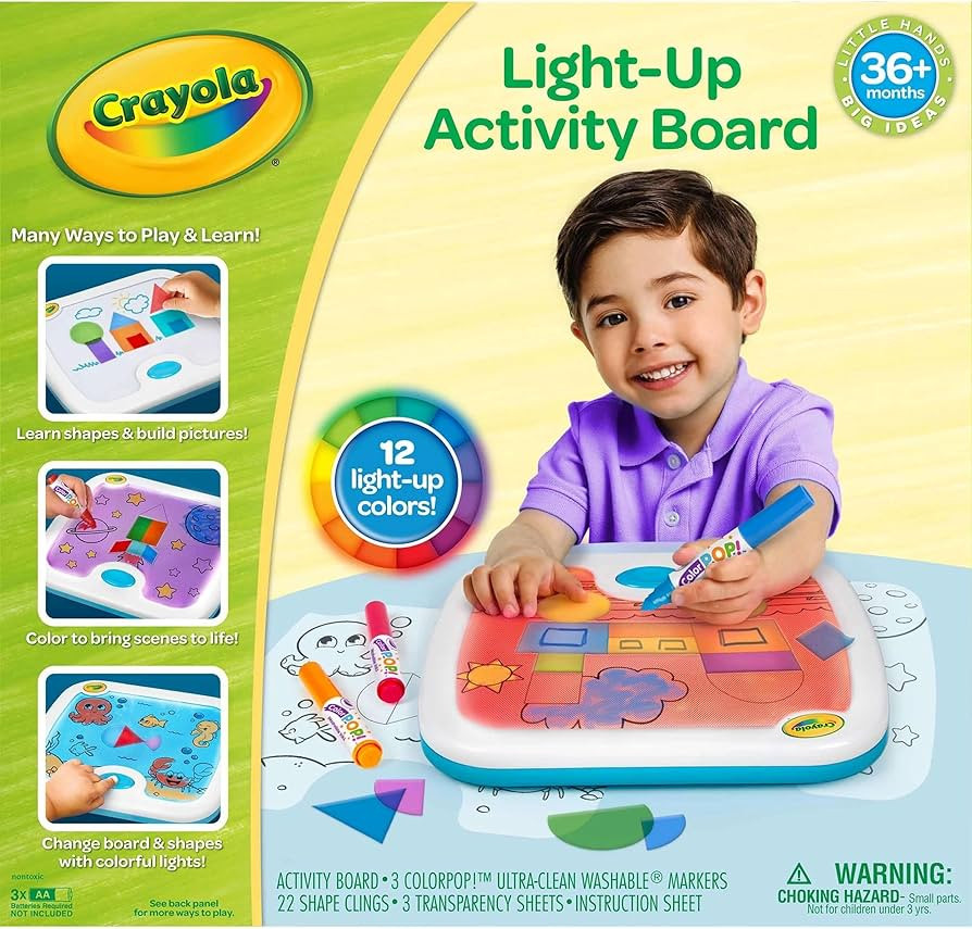 Crayola Light Up Activity Board, Sensory Toy for Toddlers & Kids, Light Box, Light Up Coloring Bo... | Amazon (US)