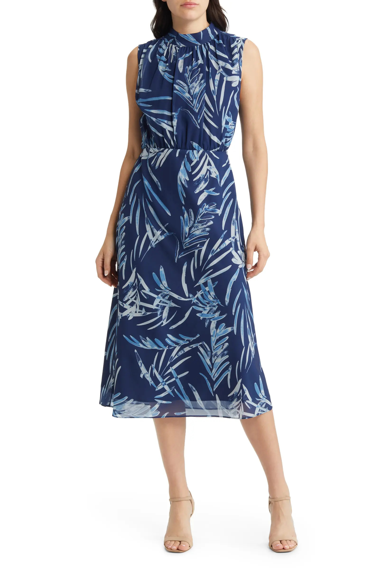 Abby Print Sleeveless Midi Dress | Nordstrom