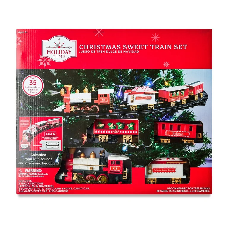 Christmas Sweet Tree Train Set, Battery Operated, by Holiday Time | Walmart (US)
