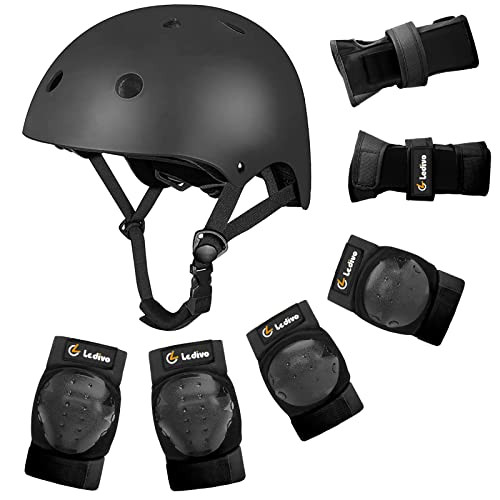 Kids Bike Helmet for Ages 2-14, Adjustable Safety Toddler Helmet with Protective Gear Set, Skateboar | Amazon (US)