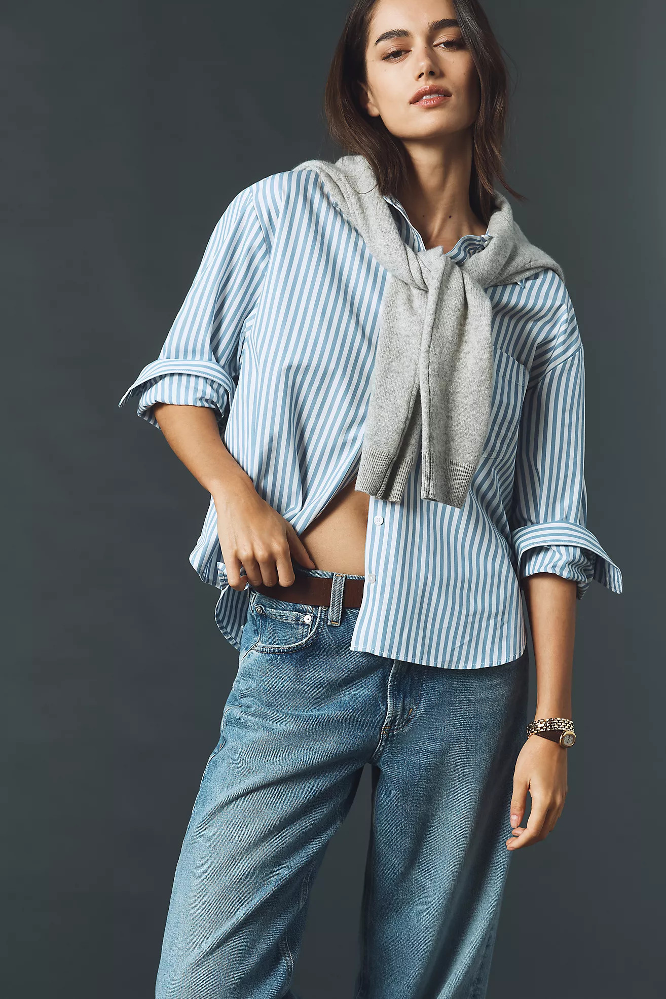 The Shrunken Bennet Buttondown Shirt by Maeve | Anthropologie (US)