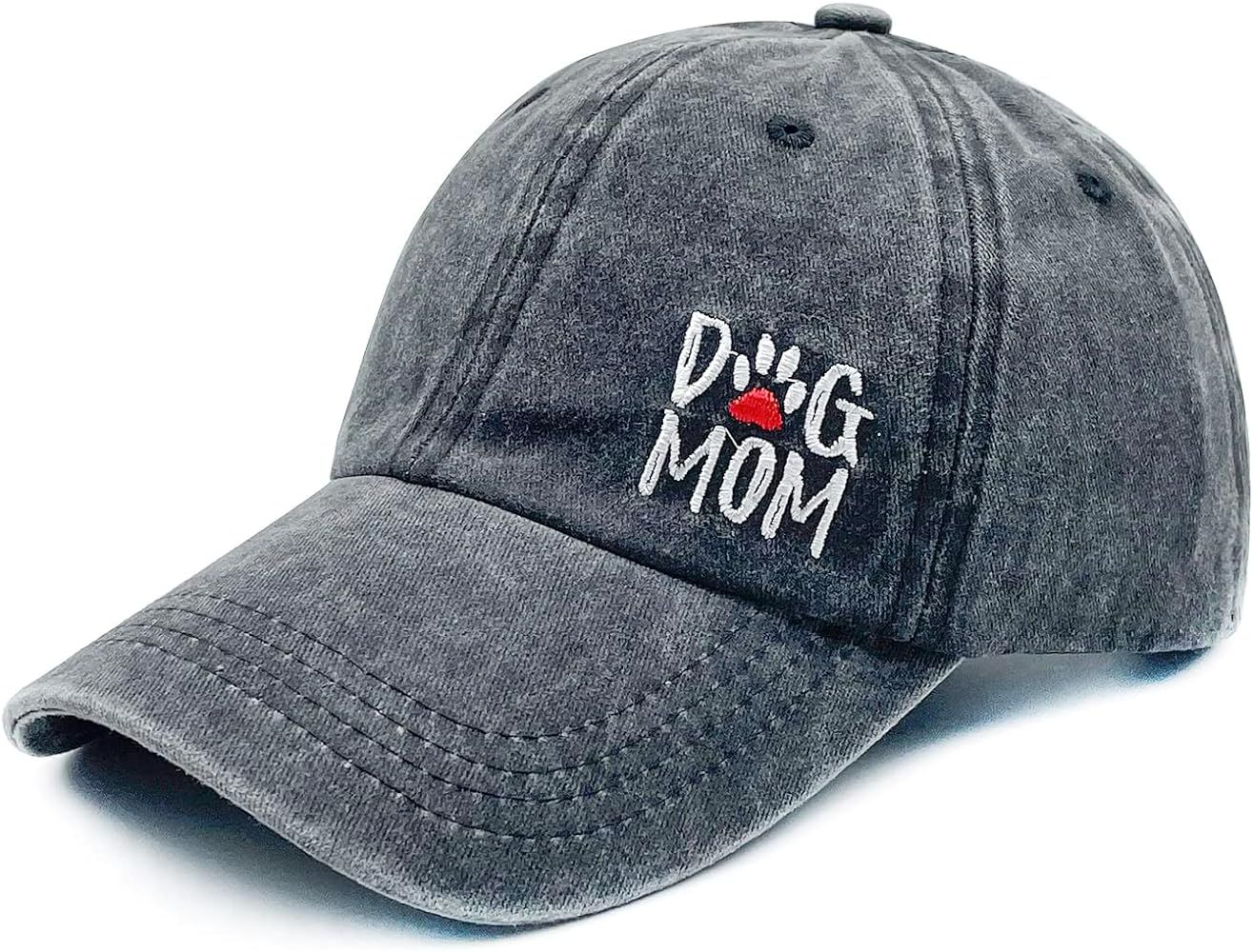 Waldeal Dog Mom Hat, Dog Mom Gifts for Women Wife Daughter Sister Groomer, Washed Distressed Base... | Amazon (US)