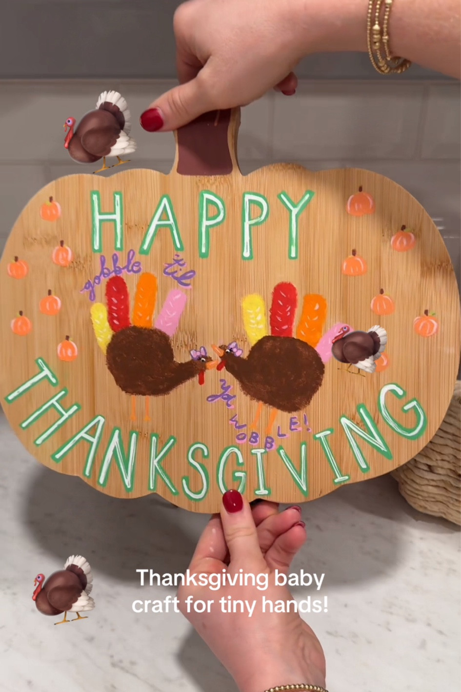 Thanksgiving craft for tiny hands 🦃🍽️

#LTKKids #LTKBaby #LTKHalloween