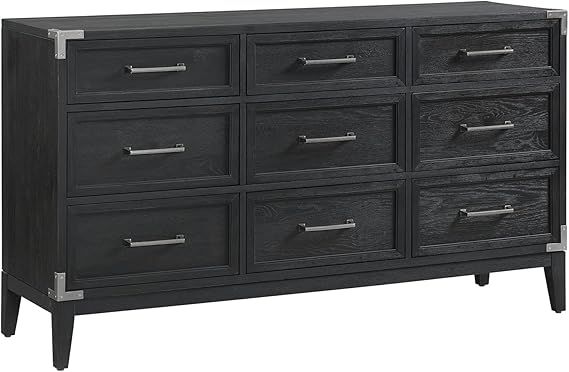 Intercon Laguna 66" Wide Bedroom Dresser with 9 Drawers, Weathered Steel Furniture | Amazon (US)