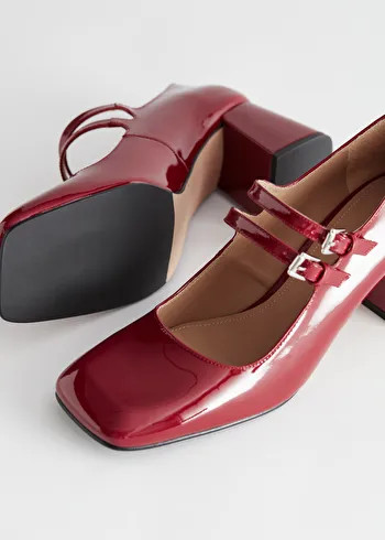 Patent Leather Mary Jane Pumps - Red - Pumps - & Other Stories US | & Other Stories US