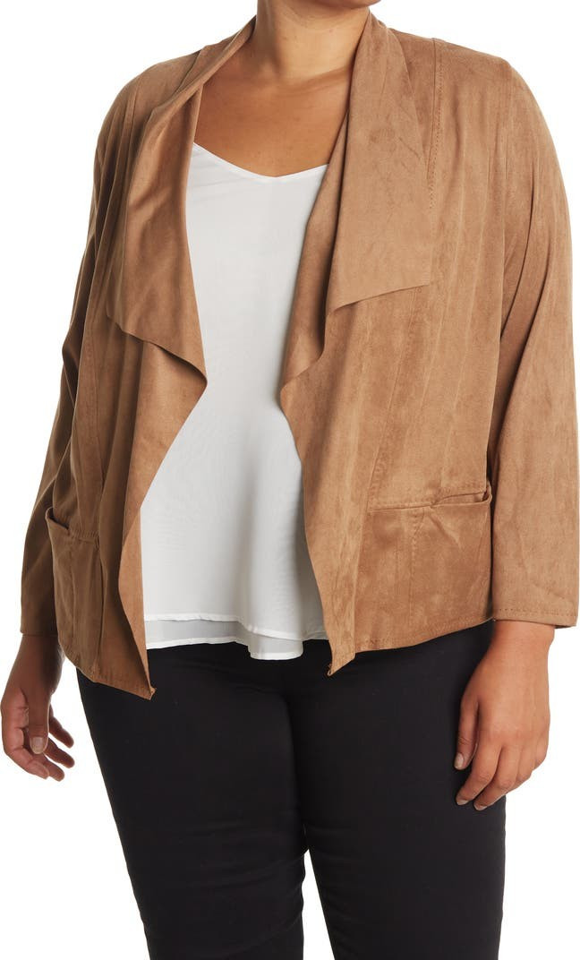 Faux Suede Drape Collar Jacket | Nordstromrack | Nordstrom Rack