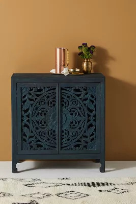 Handcarved Lombok Entryway Cabinet | Anthropologie (US)