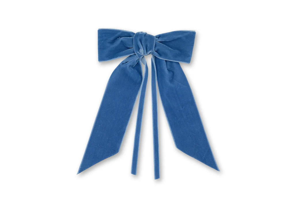 Blue Velvet Napkin Bows, Set of 4 | Over The Moon