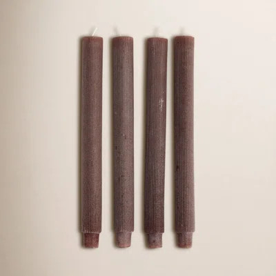 Caridad Pleated Taper Candles Unscented in Box, Set of 12 | Wayfair North America