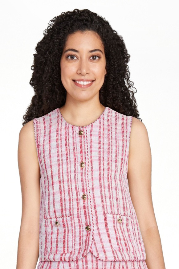 Free Assembly Women's and Women's Plus Sleeveless Button Front Tweed Shell, Sizes XS-4X | Walmart (US)