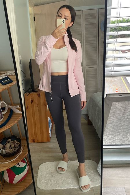 lululemon outfit

This is a great outfit for travel or day to day errands, and I just remove the jacket for Pilates.  

Define jacket size 8 in flush pink pairs well with my Bone color tank and gray pants. 

#LTKSeasonal #LTKstyletip #LTKtravel
