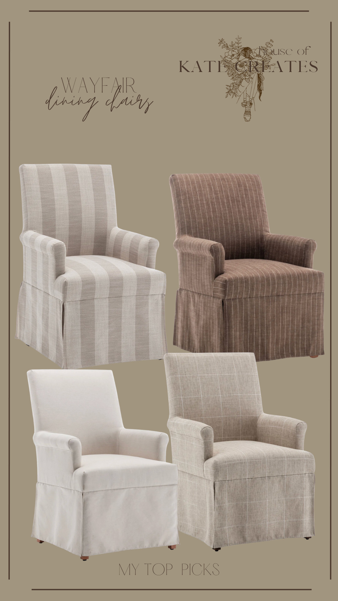 incredible deals for skirted dining chairs!  

 #LTKHome