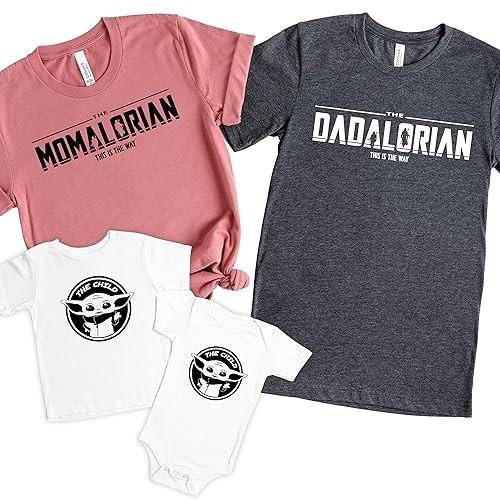 Dadalorian – The Momalorian and The Child Shirt, Family Matching Outfits, The Father’s Day & ... | Amazon (US)