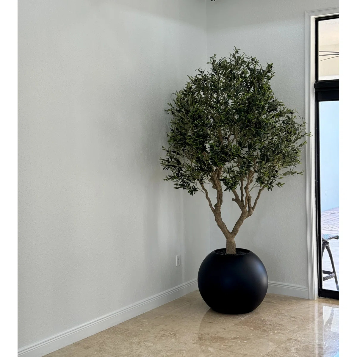 Artificial Olive Tree 30" Globe Planter | Wayfair North America
