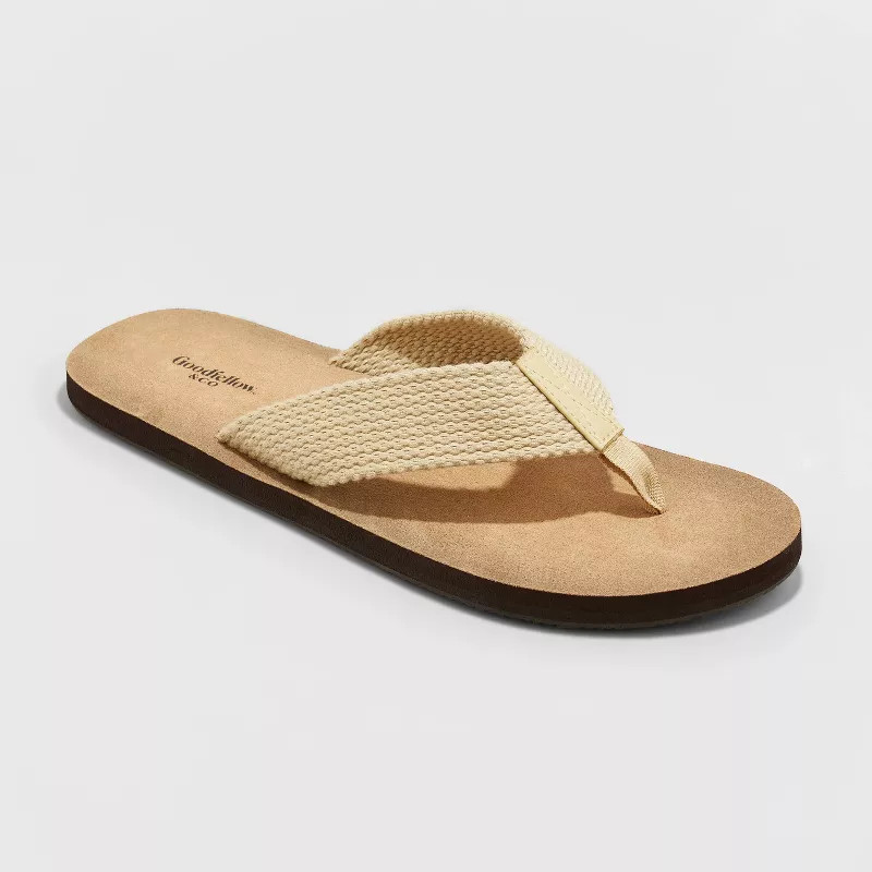 Men's Colson Webbing Strap Flip Flop Sandals - Goodfellow & Co™ Tan | Target