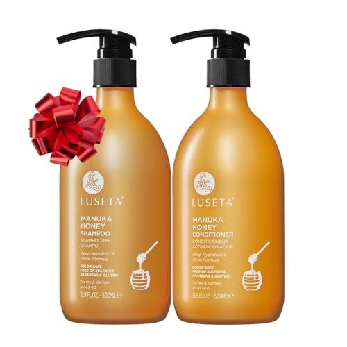 Luseta Manuka Honey Shampoo & Conditioner Set Hydrating and Moisturizing for Dry, Damaged and Dull Hair Restores Shine & Softness and Sulfate-Free 16.9oz*2 | Amazon (US)