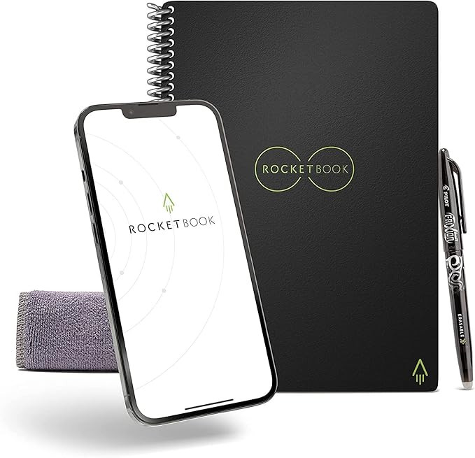 Rocketbook Smart Reusable - Dot-Grid Eco-Friendly Notebook with 1 Pilot Frixion Pen & 1 Microfibe... | Amazon (US)
