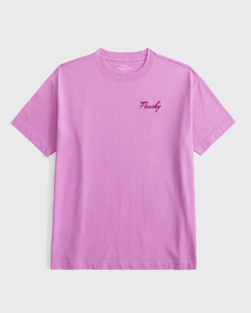 Women's Oversized Peaches Graphic Tee | Women's Tops | Abercrombie.com | Abercrombie & Fitch (US)