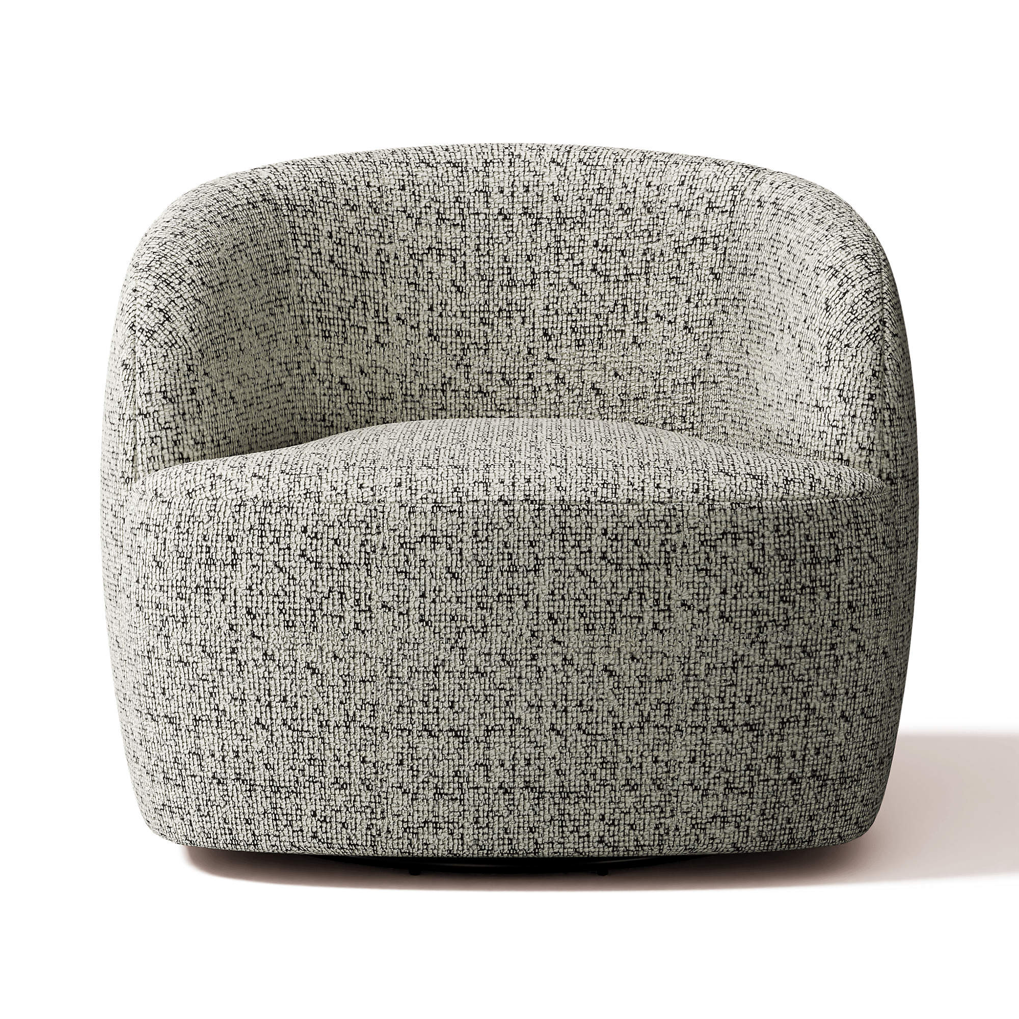 Gwyneth Ivory Boucle Swivel Chair by goop | CB2 | CB2