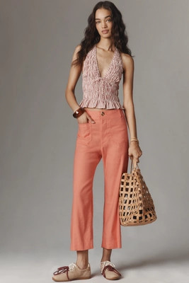 Colette European Linen Stretch Wide Leg Pants | Anthropologie (US)