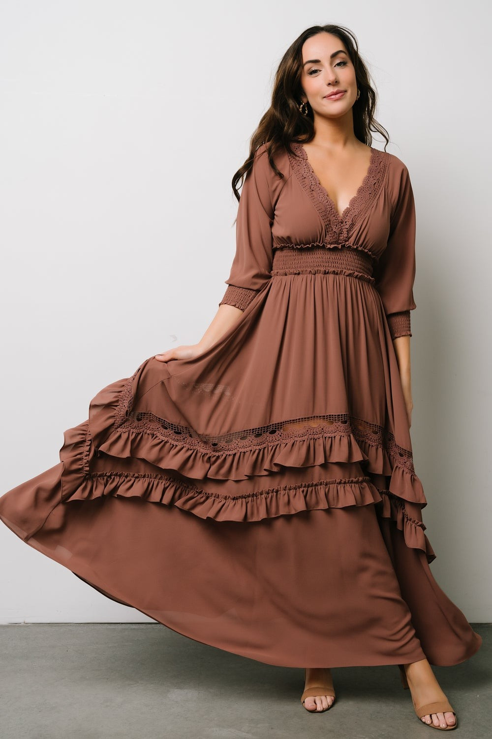Pippa Ruffle Maxi Dress | Baltic Born