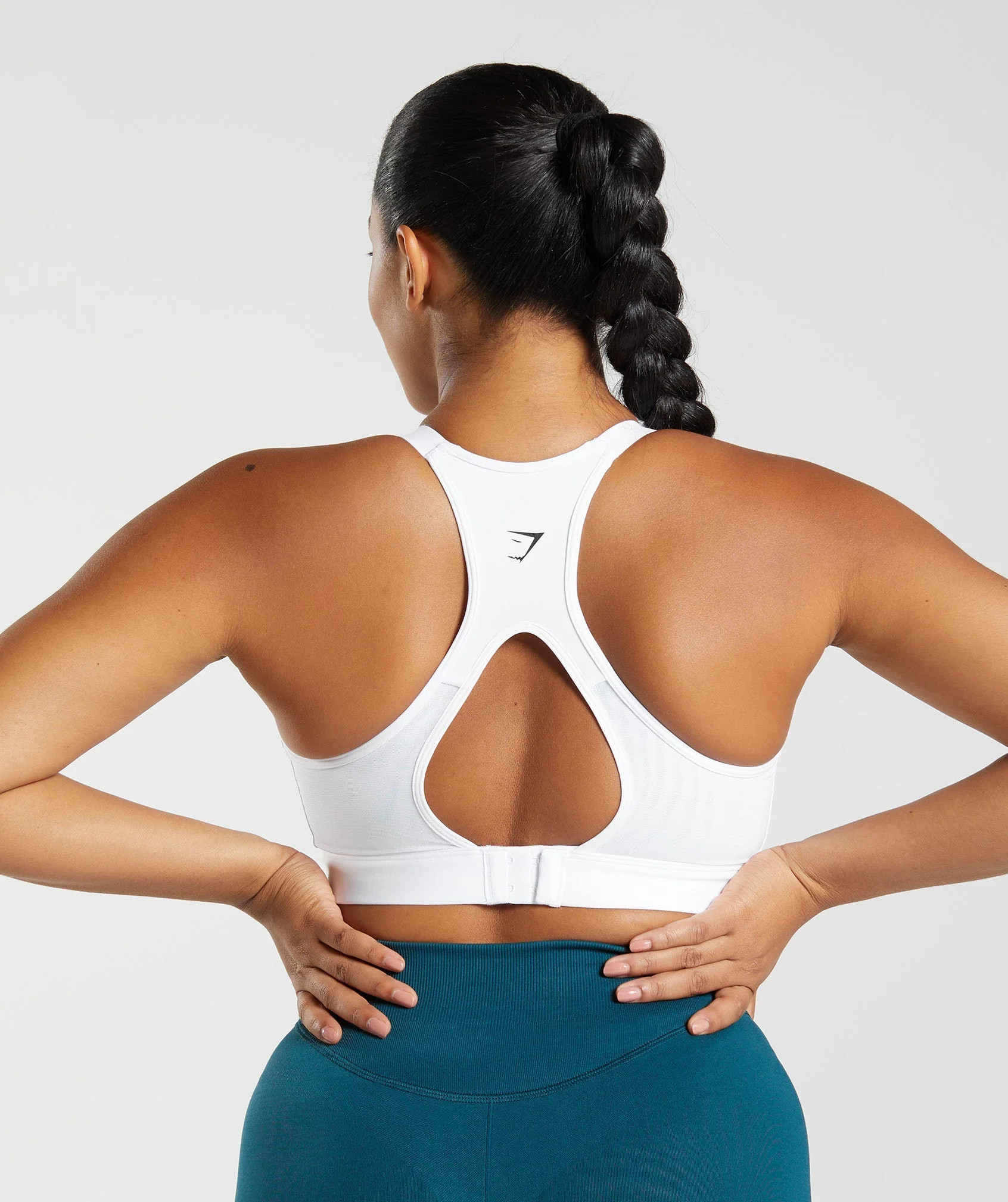 Gymshark Cut Out Back High Support Sports Bra - White | Gymshark (Global)