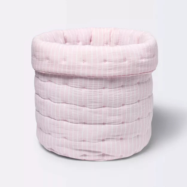 Quilted Gauze Large Round Storage Bin - Cloud Island™ | Target