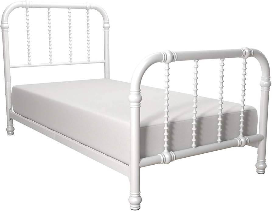 DHP Jenny Lind Kids Metal Bed Frame with Country Chic Headboard and Footboard, Underbed Storage S... | Amazon (US)