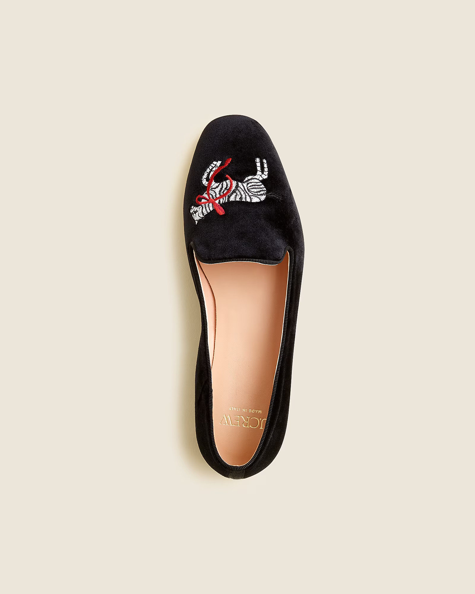 Made-in-Italy smoking slippers in embroidered velvet | J. Crew US