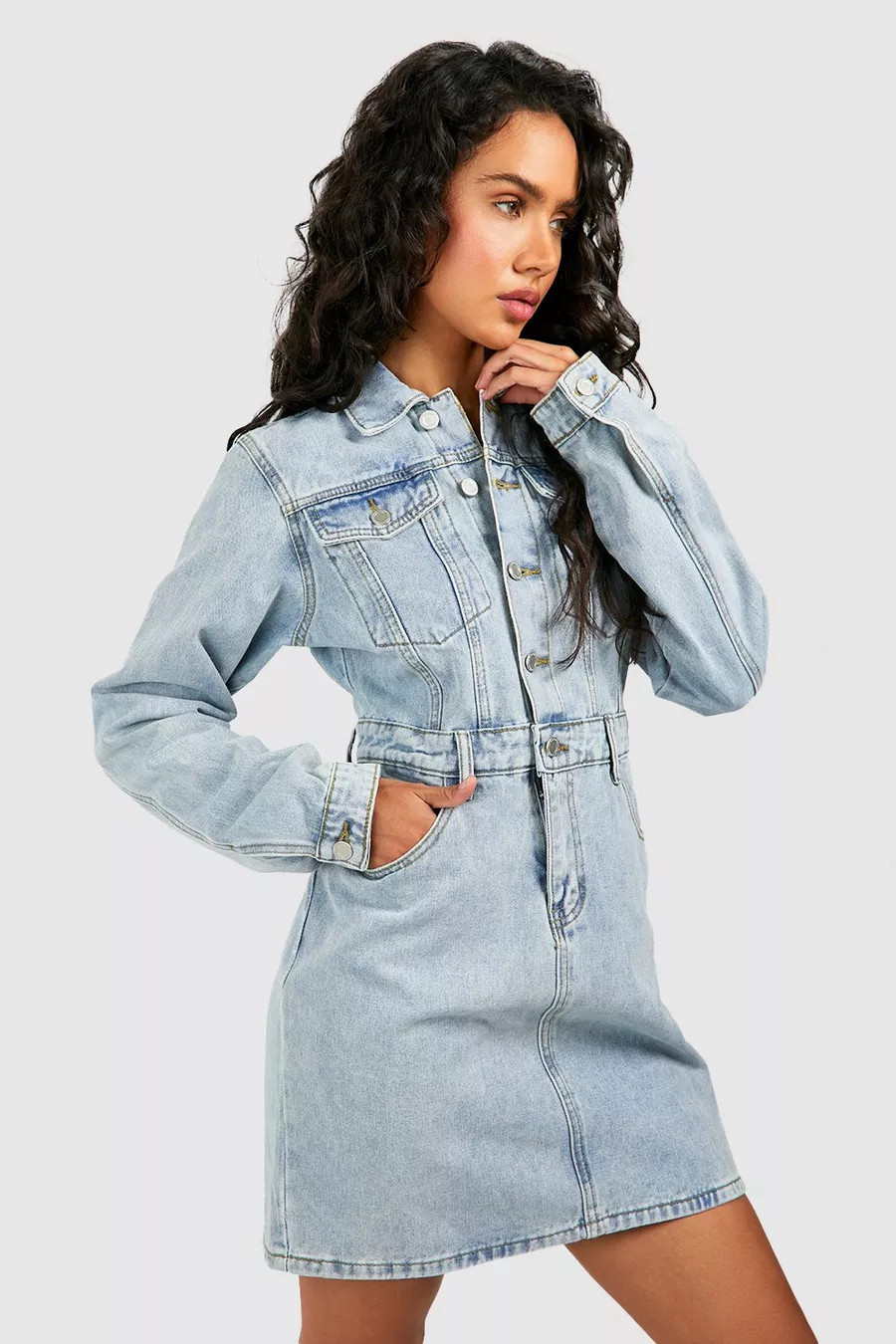 Western Denim Shirt Dress | Nasty Gal US