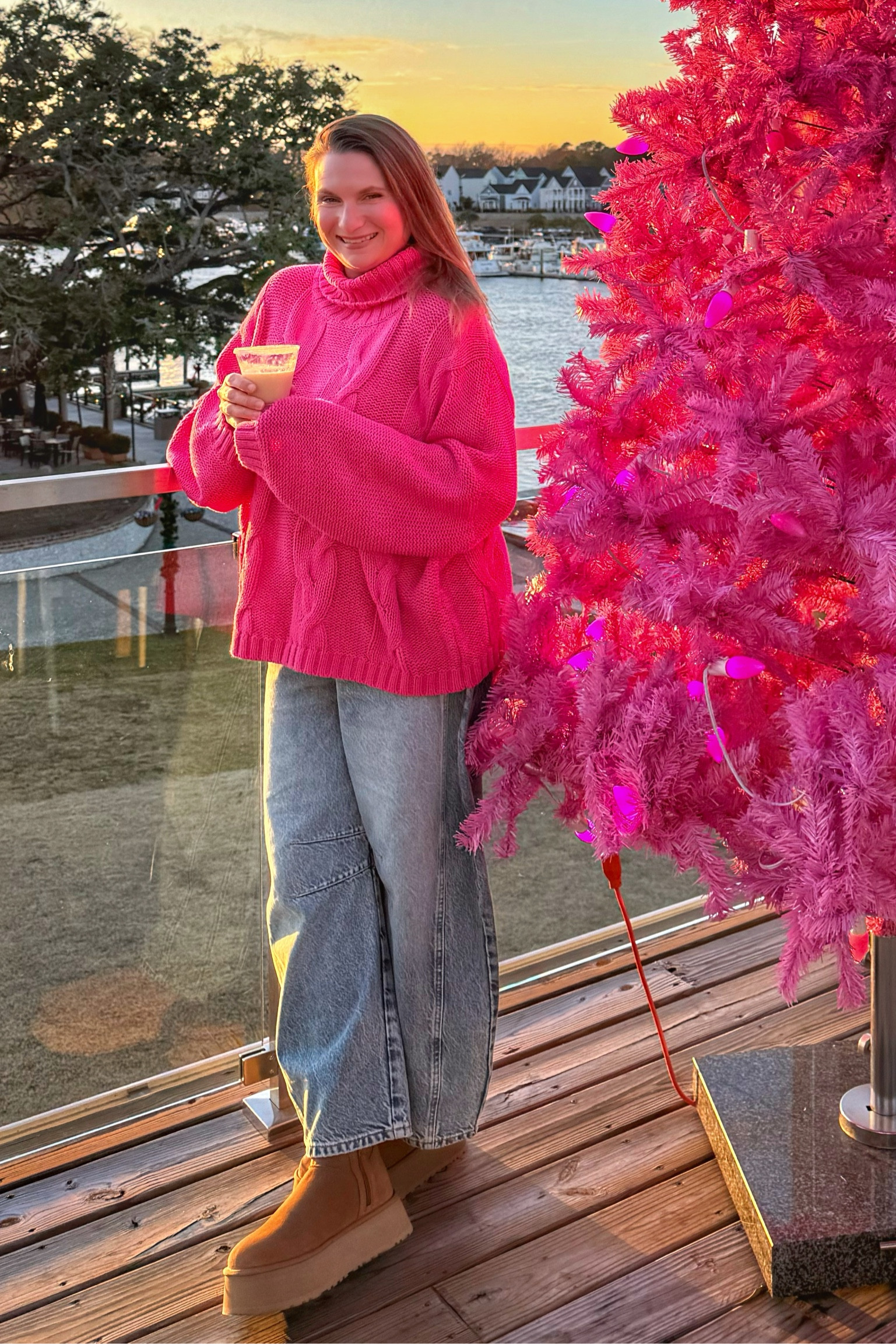 My Fall and Winter outfit I wear pretty much everywhere and just rotate different colors! Free People We The Free Barrel Jeans! UGG Dipper Boots! Amazon Oversized Chunky Knit Sweater! I’m a true medium, but I get these sweaters in size XXL for that exaggerated oversized Comfy fit!

#LTKStyleTip #LTKHoliday #LTKMidsize