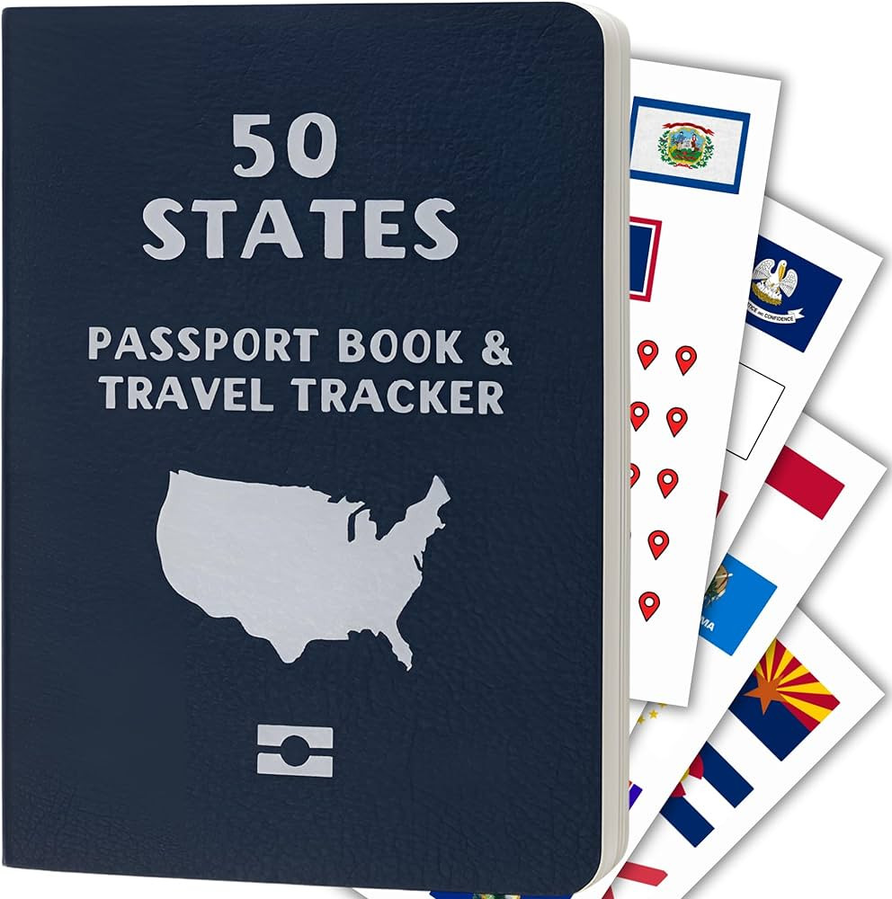 50 States Travel Tracker Journal - Mark Off The States You've Visited with Flag Stickers & US Tra... | Amazon (US)