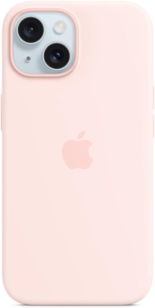 Apple iPhone 15 Silicone Case with MagSafe - Light Pink | Amazon (US)