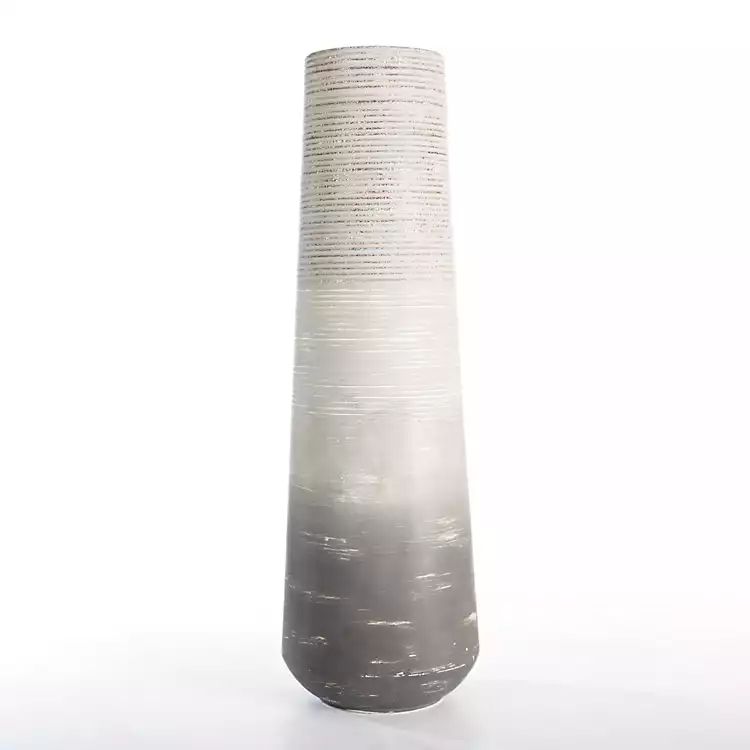 Gray Tones Metal 22 in. Vase | Kirkland's Home