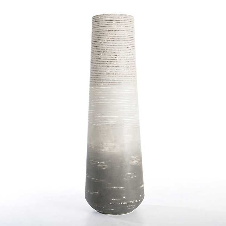 Gray Tones Metal 22 in. Vase | Kirkland's Home