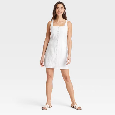 Women's Linen Mini Vest Dress - A New Day™ | Target