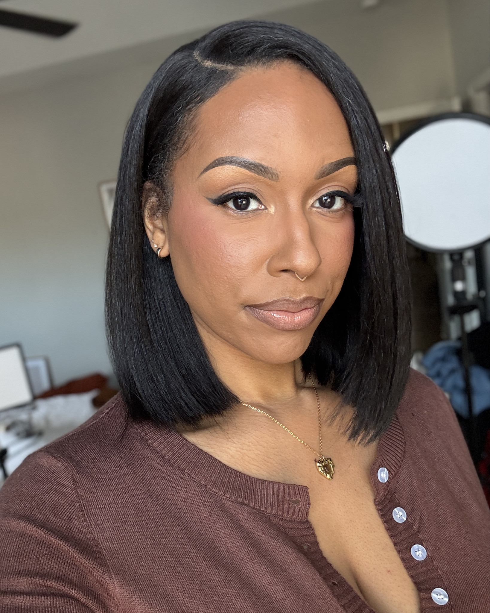 My favorite synthetic bob EATS! Outre Breanne in color 2. Worn behind the hairline and cut 2 inches in the front because I like an even bob. 

#LTKTall #LTKBeauty #LTKgrwm
