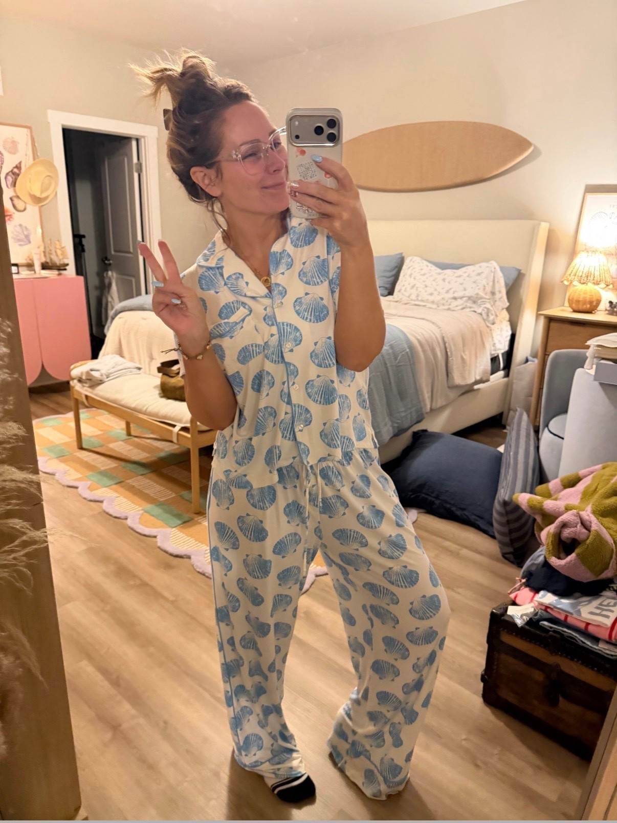 The kind of set you throw on “just for tonight” and suddenly it’s your entire personality 🐚💙
Lightweight, soft, and actually cute enough to answer the door in (we love a functional queen moment).
Perfect for slow mornings, end-of-day resets, or pretending you’re on a coastal vacation when it’s actually chaos at home



pajama set, matching set, cozy loungewear, summer pajamas, lightweight pajamas, cute sleepwear, coastal aesthetic, shell print, comfy outfit, mom life outfit, casual loungewear, soft pajamas, relaxed fit set, everyday cozy, spring loungewear

#LTKselfcare #LTKmomlife #LTKPetite