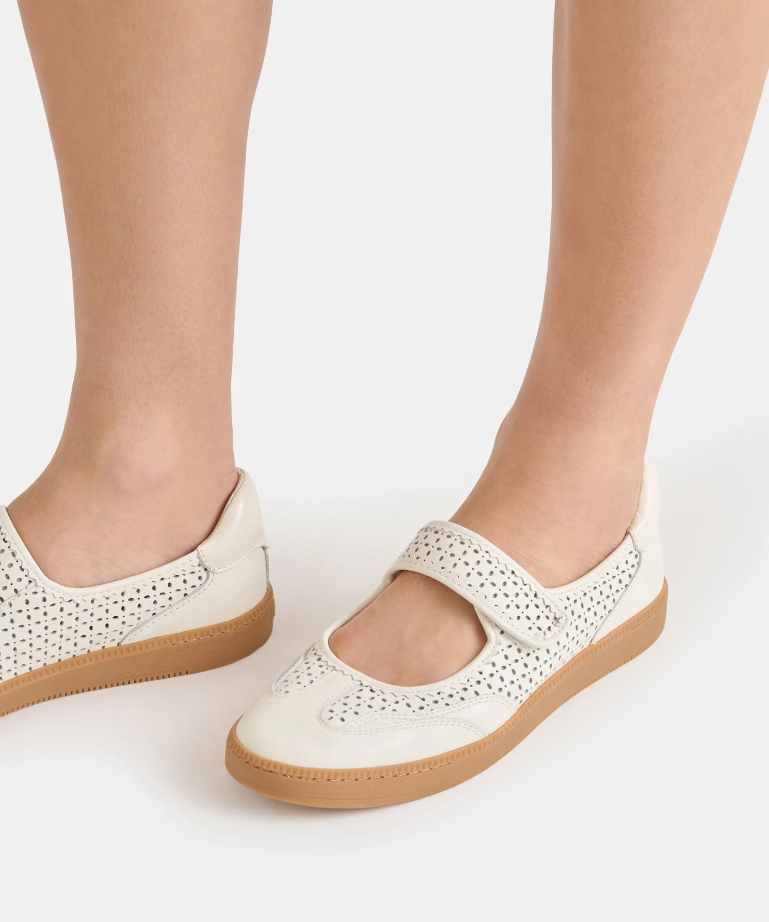 Nanet White Perforated Leather Sneakers | Dolce Vita | DolceVita.com