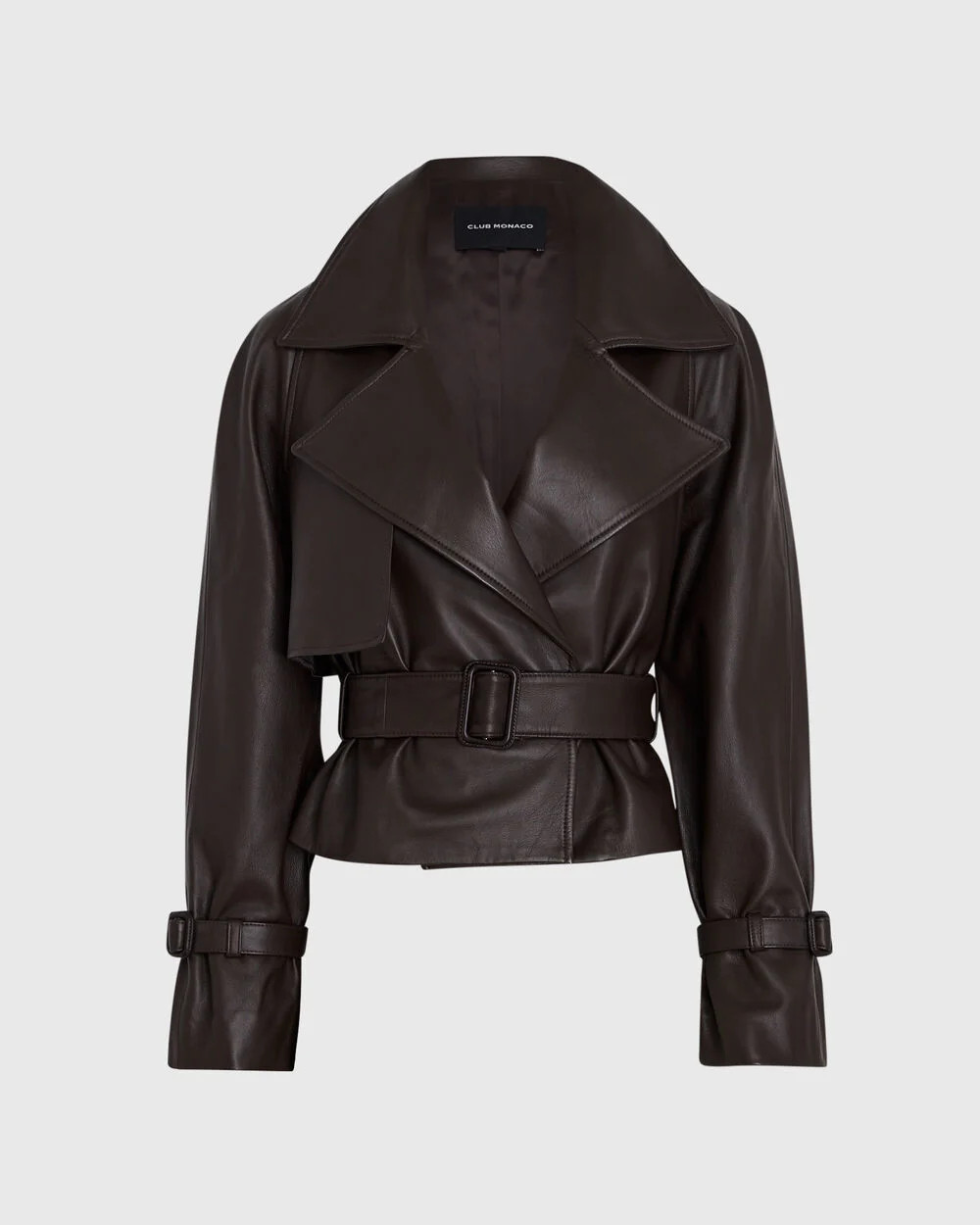 Cropped Leather Trench | Club Monaco (Global)