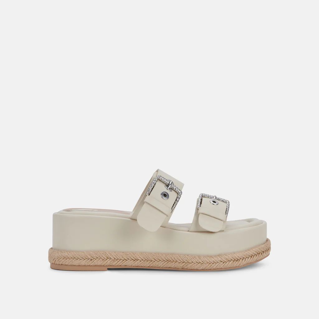 CANYON SANDALS IVORY LEATHER | DolceVita.com