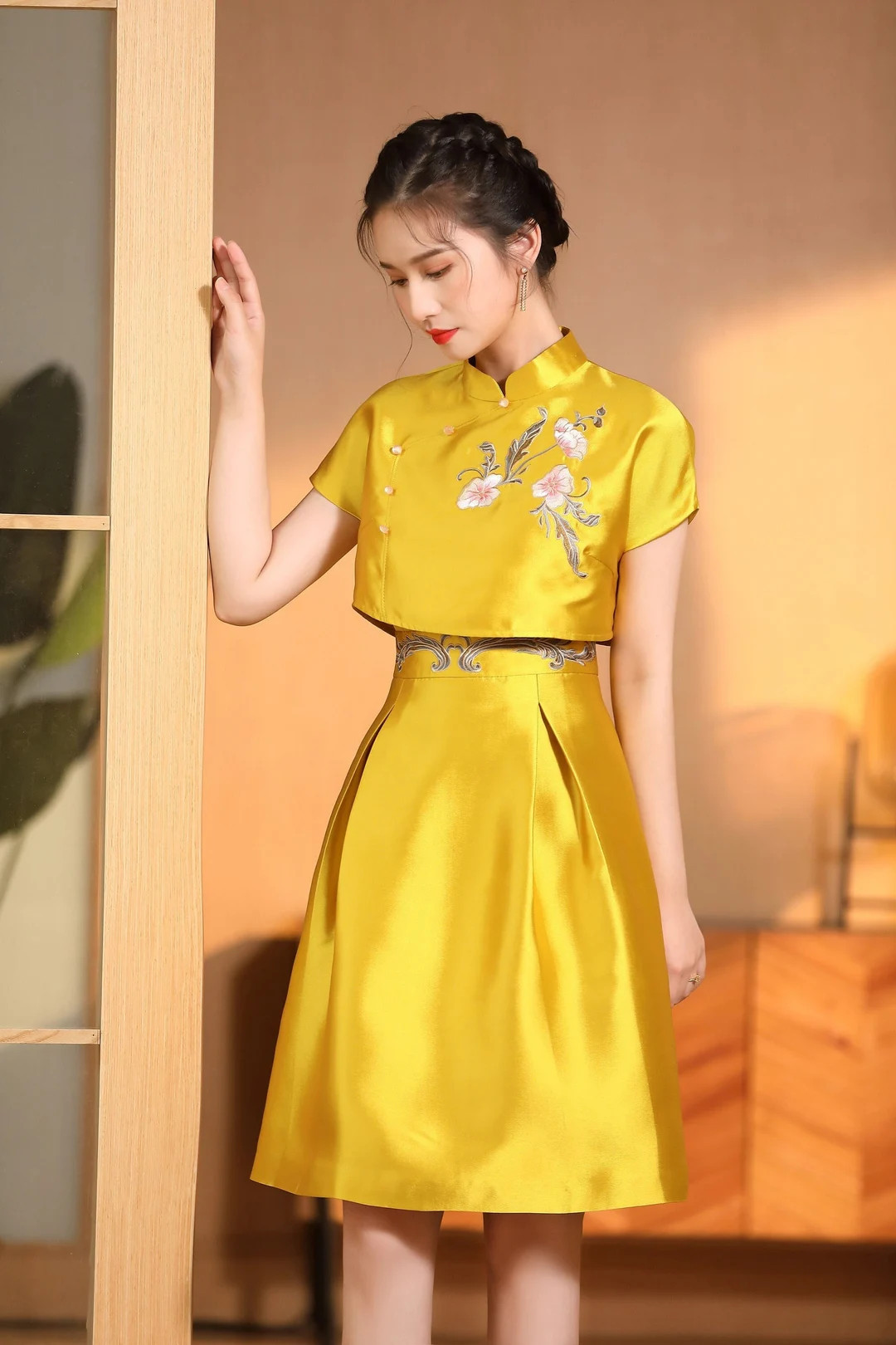 New Design Premium Above Knee China Cheongsam Chinese Vintage - Etsy | Etsy (US)