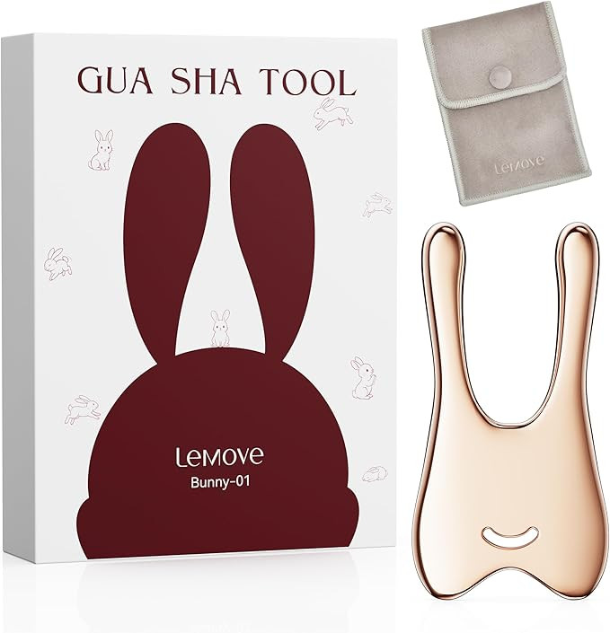 Lemove Stainless Steel Gua Sha Facial Tool - Massage Tool for for Face, Jawline Shaper, Reducing ... | Amazon (US)