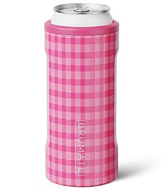 Brumate Pink Gingham Hopsulator Slim 12oz Can Holder - Pink Gingham | Dillard's
