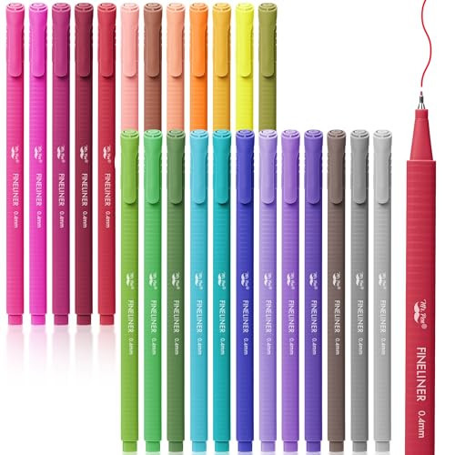 Mr. Pen- Fineliner Pens Colored, 24 Pack, Bible Journaling Pen, Ergonomic Triangular Colorful Barrels, 0.4mm Fine Liner Pens | Amazon (US)