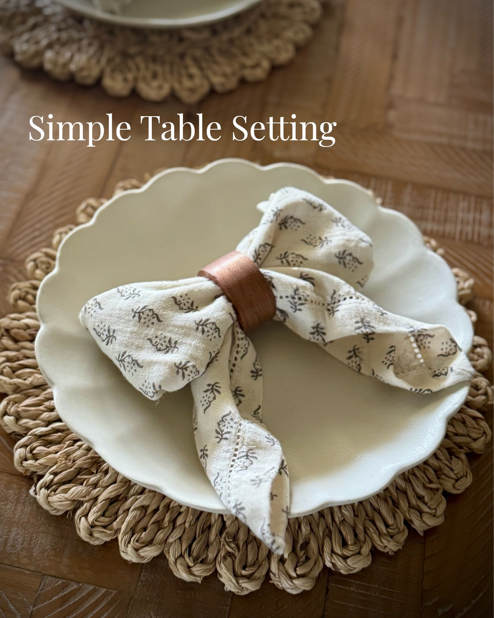 Simple and sweet table setting for everyday.