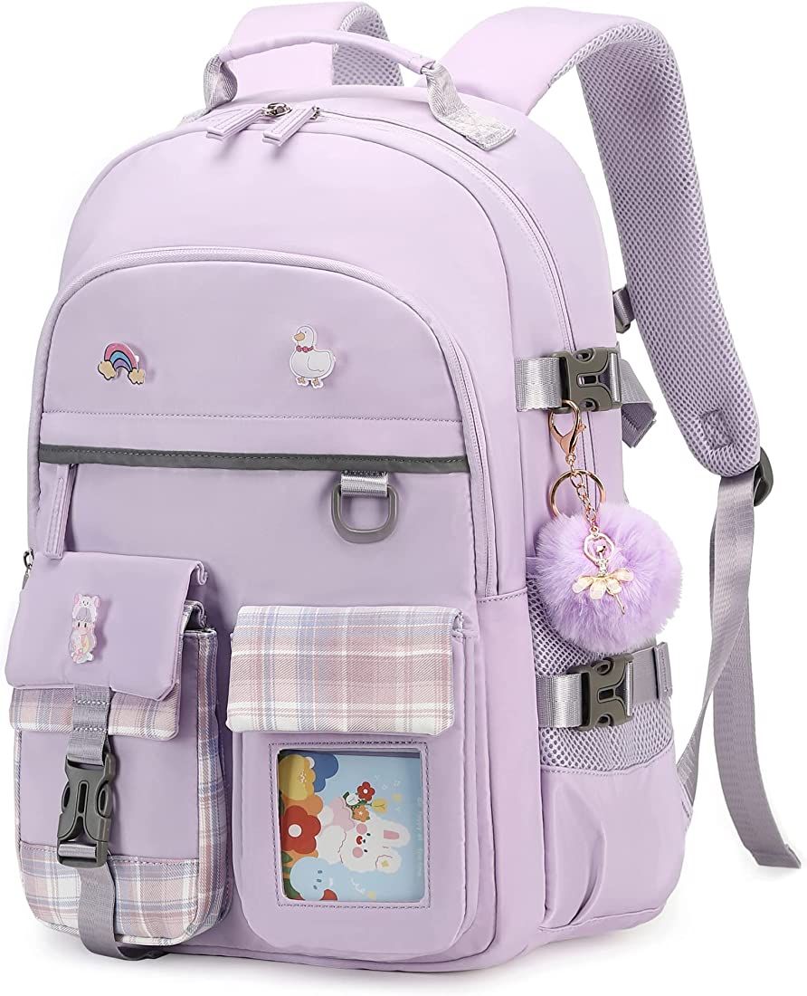 KIDNUO Backpack for Girls, 15.6 Inch Laptop School Bag Kids Kindergarten Elementary College Backpack | Amazon (US)