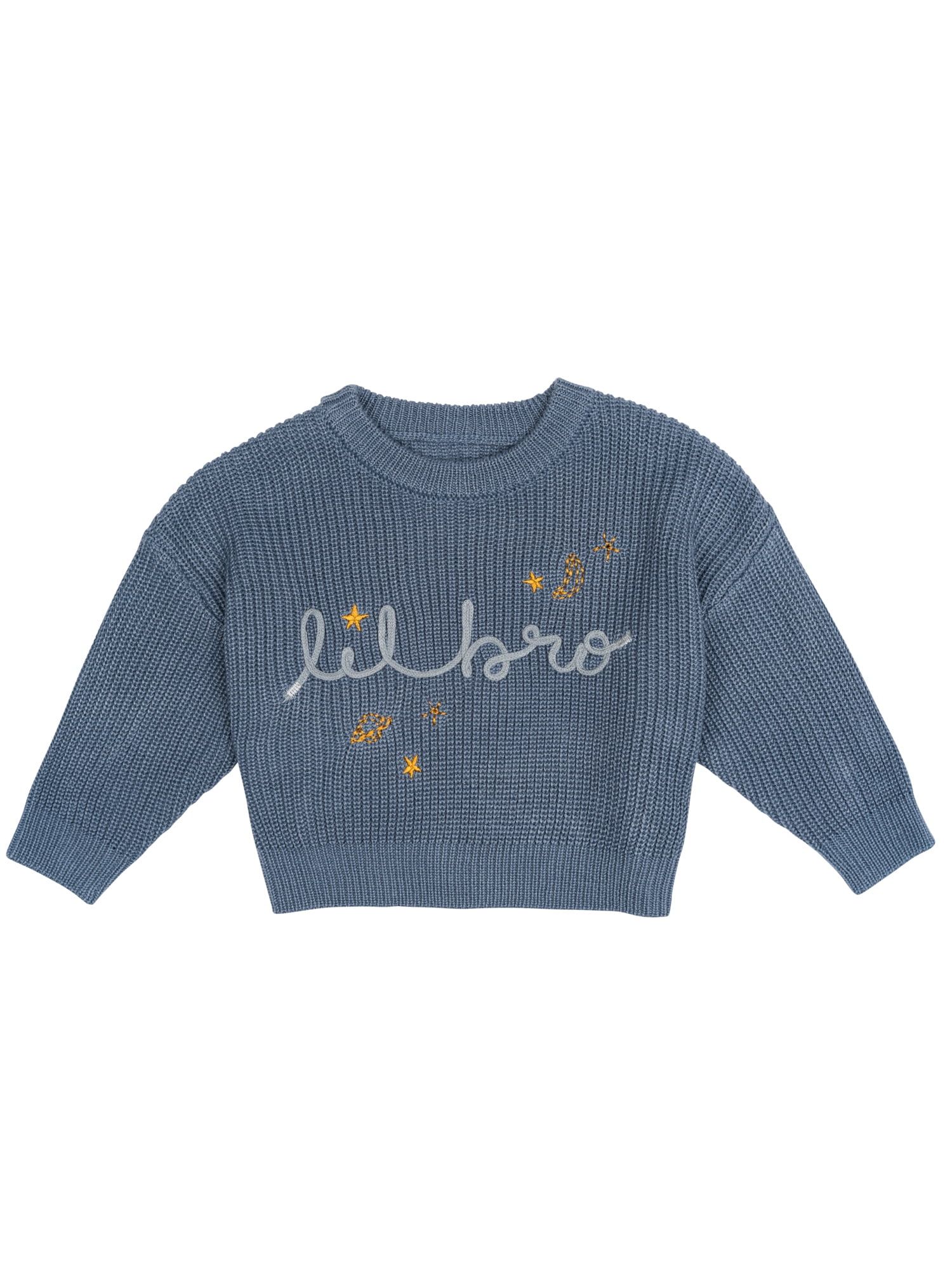 Modern Moments by Gerber Baby Boy Sibling Matching Sweater, Sizes 0/3 Months - 24 Months | Walmart (US)